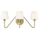 Yep Kennedy Vanity Wall Light in Brushed Champagne Brass