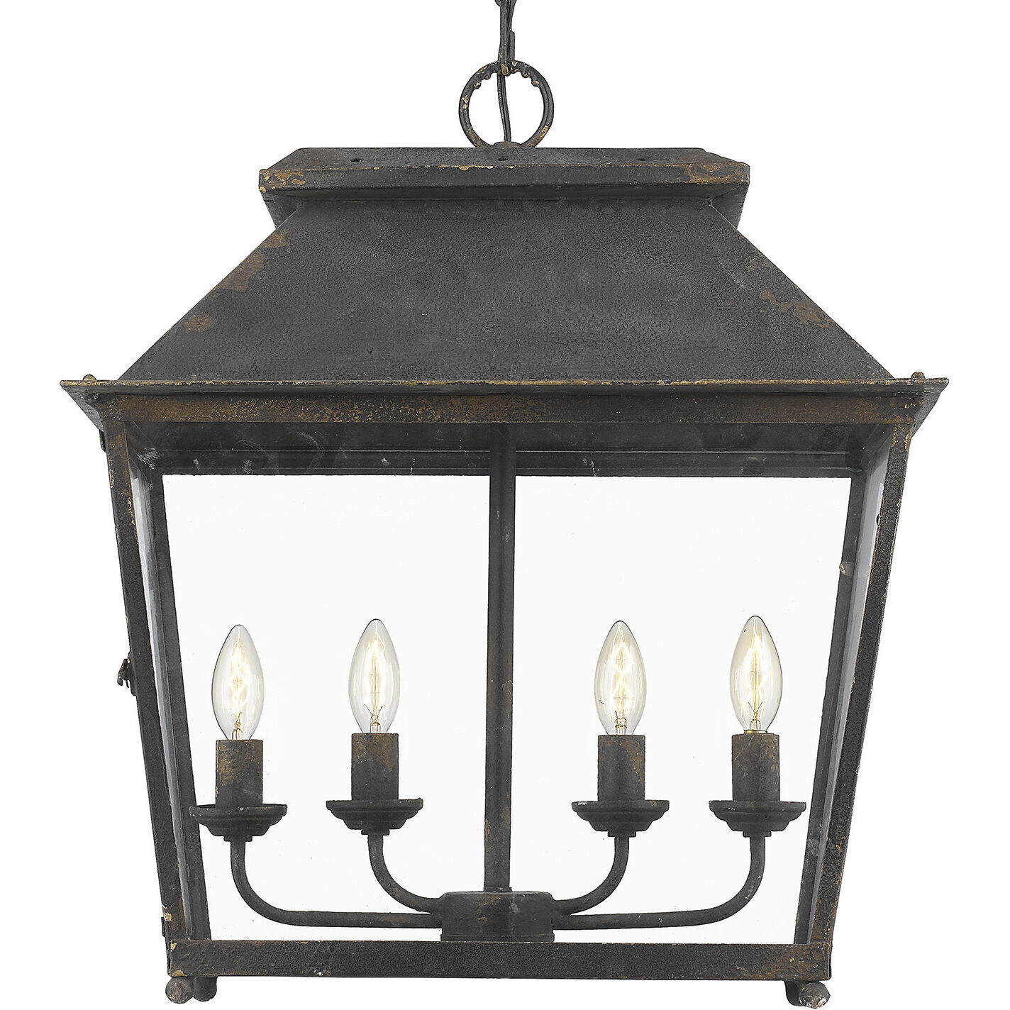 Abingdon Pendant Ceiling Light in Antique Black Iron