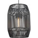 Seabrooke 1 Light 15 inch Natural Black Outdoor Pendant in Summer Sands