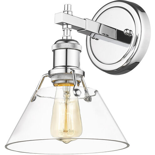 Orwell 1 Light 8.5 inch Chrome Vanity Light Wall Light in Clear Glass
