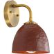 Shepard 1 Light 6.25 inch Modern Brass Wall Sconce Wall Light in Russet Clay