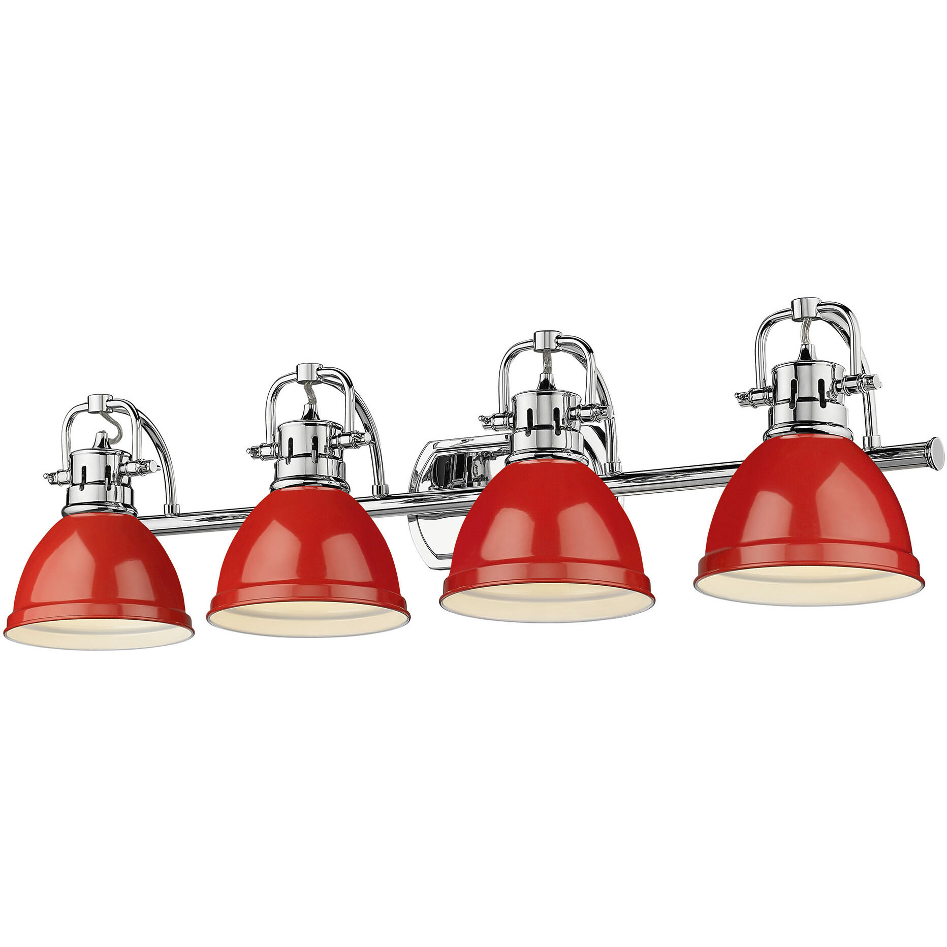Yep Duncan Vanity Wall Light in Chrome, Red