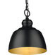 Holmes 1 Light 9 inch Matte Black Mini Pendant Ceiling Light