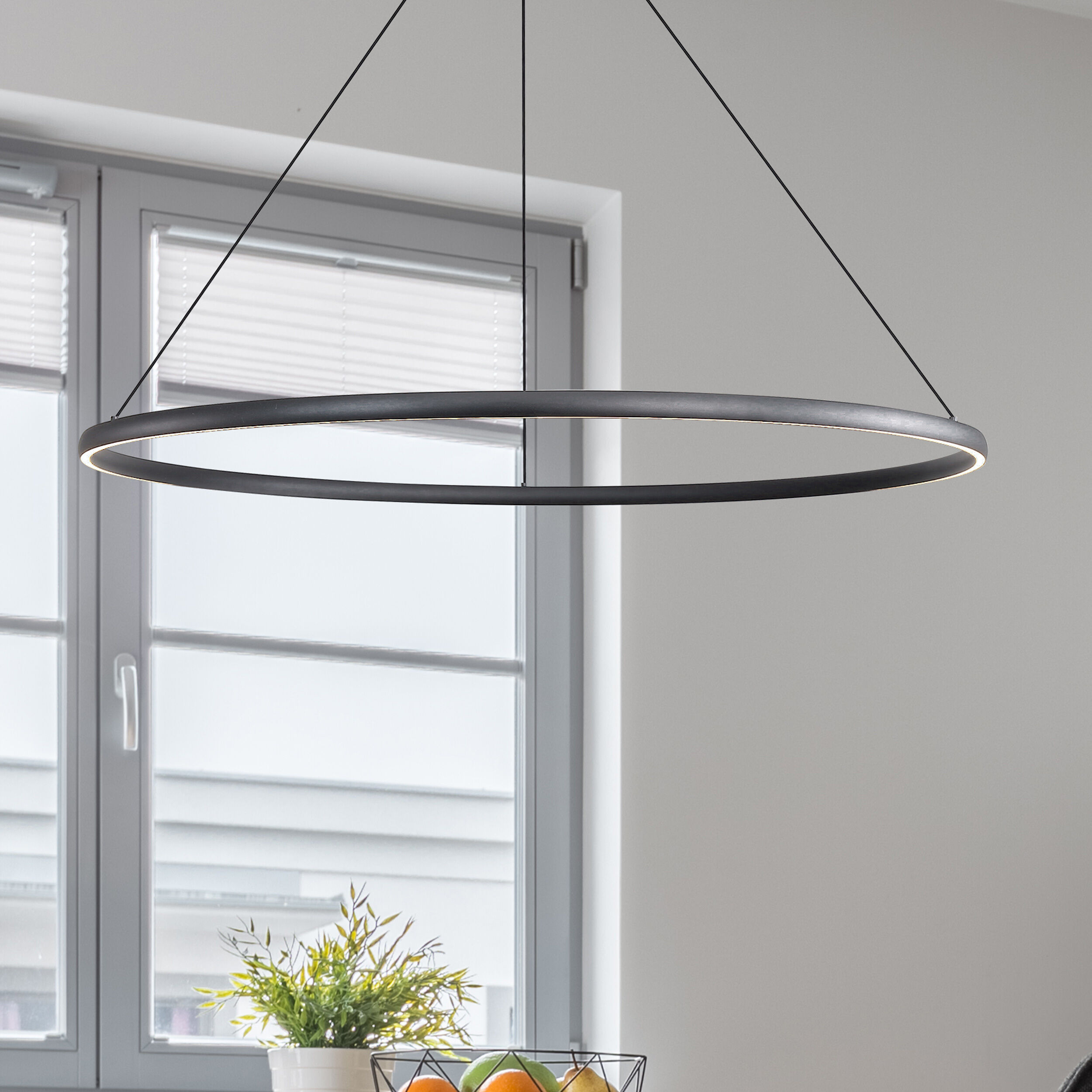 Veritas LED 47.25 inch Sand Black Chandelier Ceiling Light