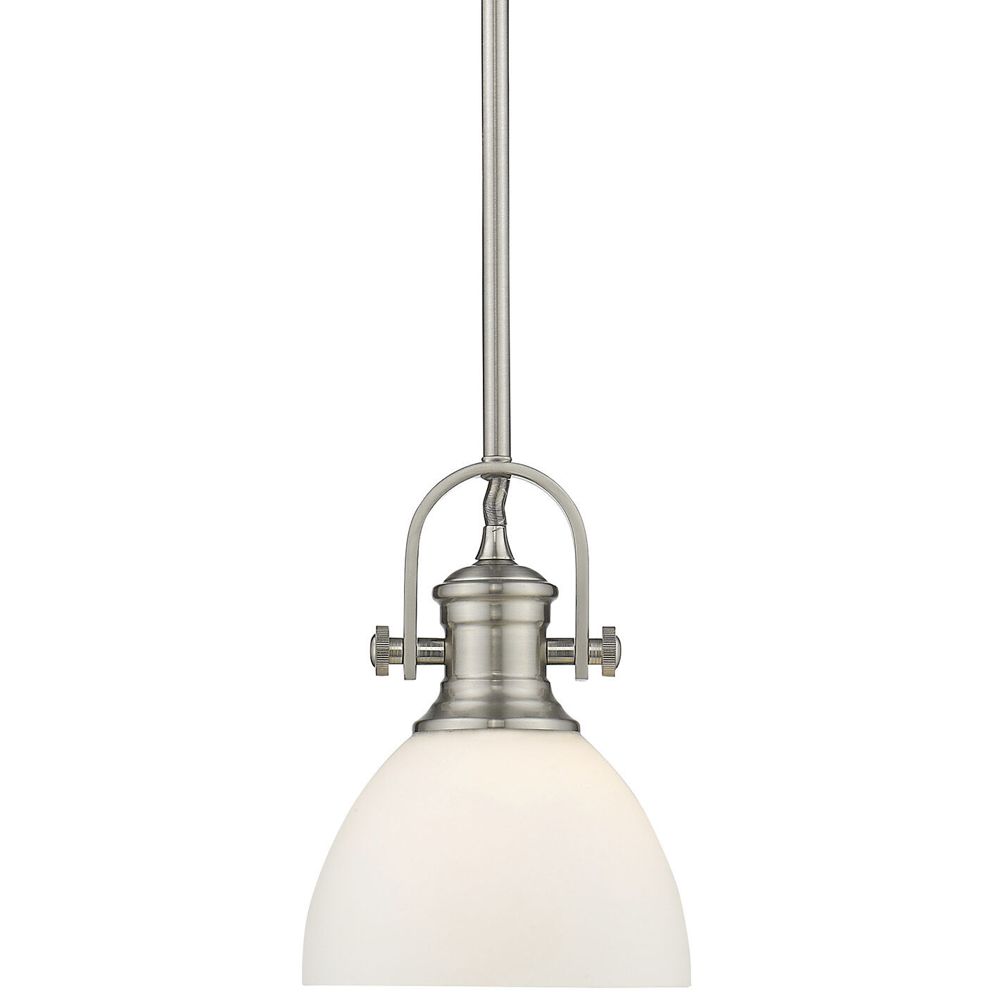 Yep Hines Pendant Ceiling Light in Pewter, Opal Glass