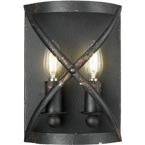 Alcott Wall Sconce Wall Light in Antique Black Iron