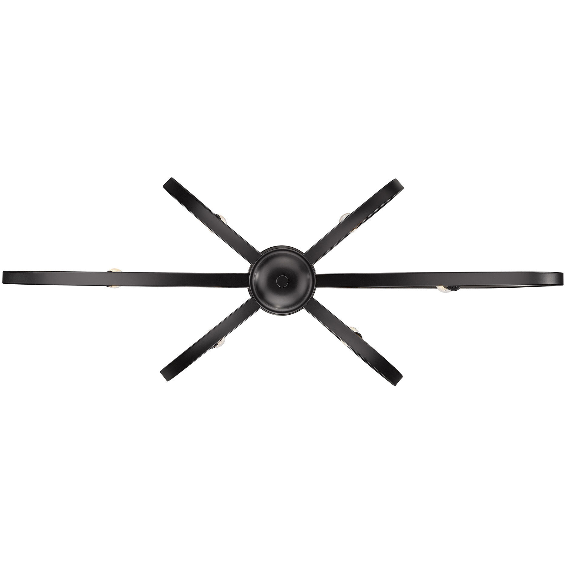 Colson Island Light Ceiling Light in Matte Black, No Shade