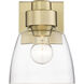 Remy 1 Light 6.5 inch Brushed Champagne Brass Wall Sconce Wall Light