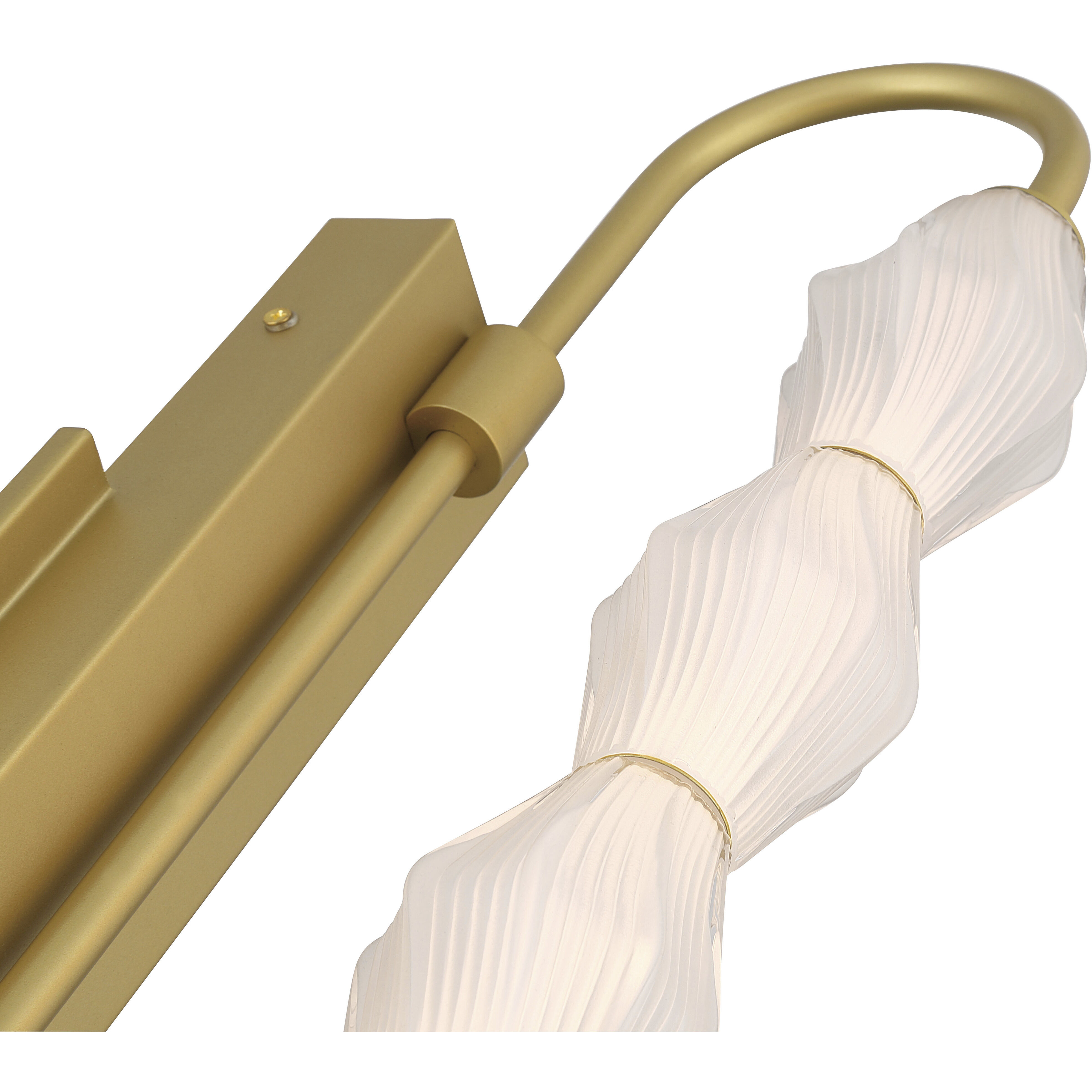 Geode 4 Light 27 inch Satin Brushed Gold Outdoor Wall Light