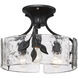 Calla 3 Light 15.13 inch Natural Black Semi-Flush Mount Ceiling Light