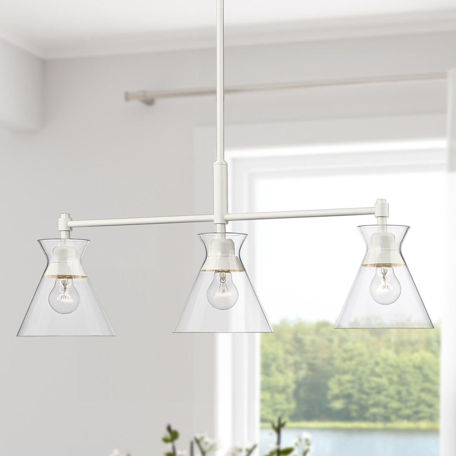 Malta Island Light Ceiling Light in Matte White