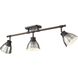 Yep Duncan 3 Light 35.38 inch Rubbed Bronze Semi-Flush Mount Ceiling Light in Pewter