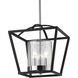 Mercer 3 Light 11.75 inch Matte Black/Chrome Chandelier Ceiling Light, Convertible