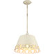 Eloise 3 Light 15.38 inch Antique Ivory Pendant Ceiling Light