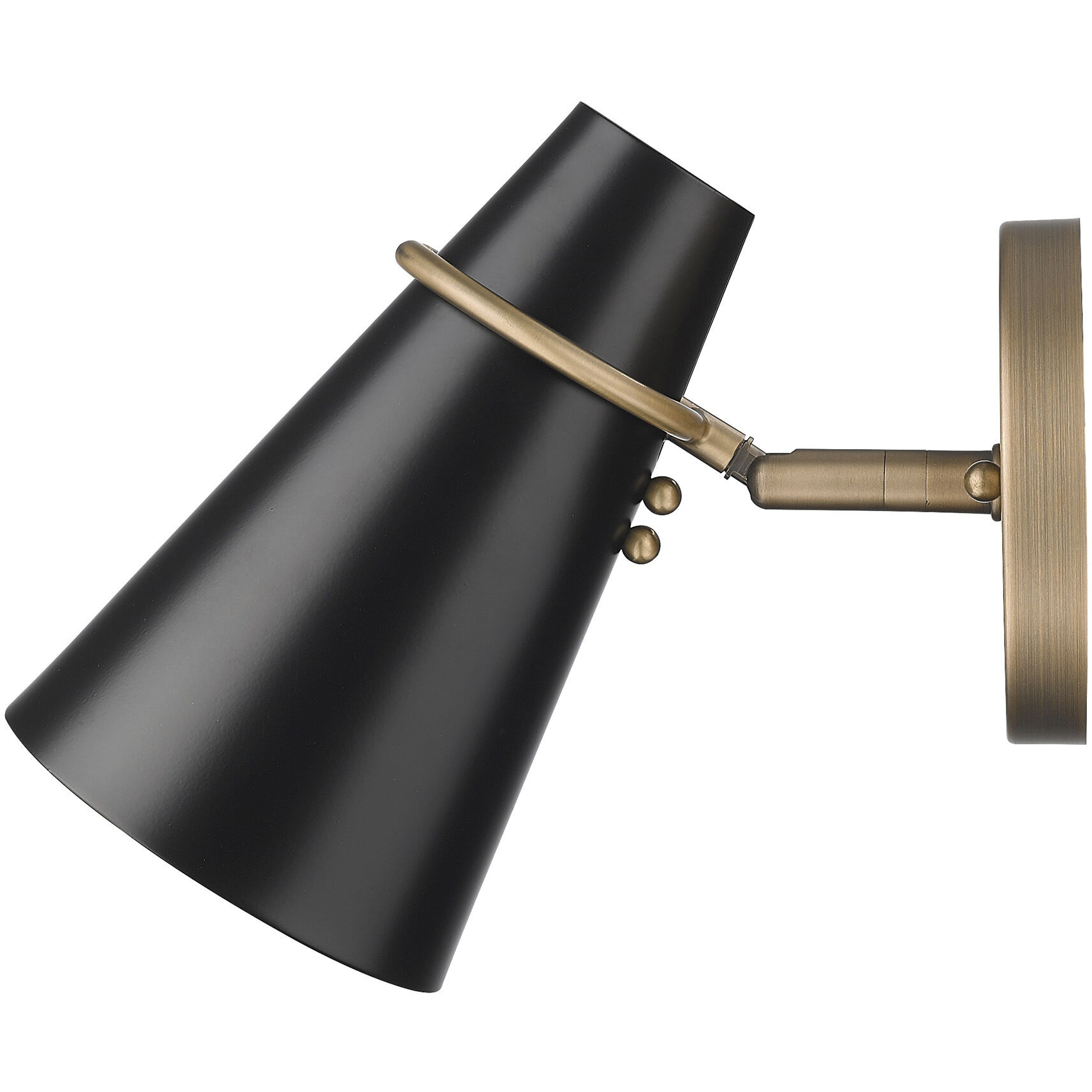 Reeva 1 Light 5.13 inch Modern Brass Wall Sconce Wall Light in Matte Black