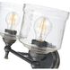 Keating 2 Light 15 inch Antique Black Iron Vanity Light Wall Light
