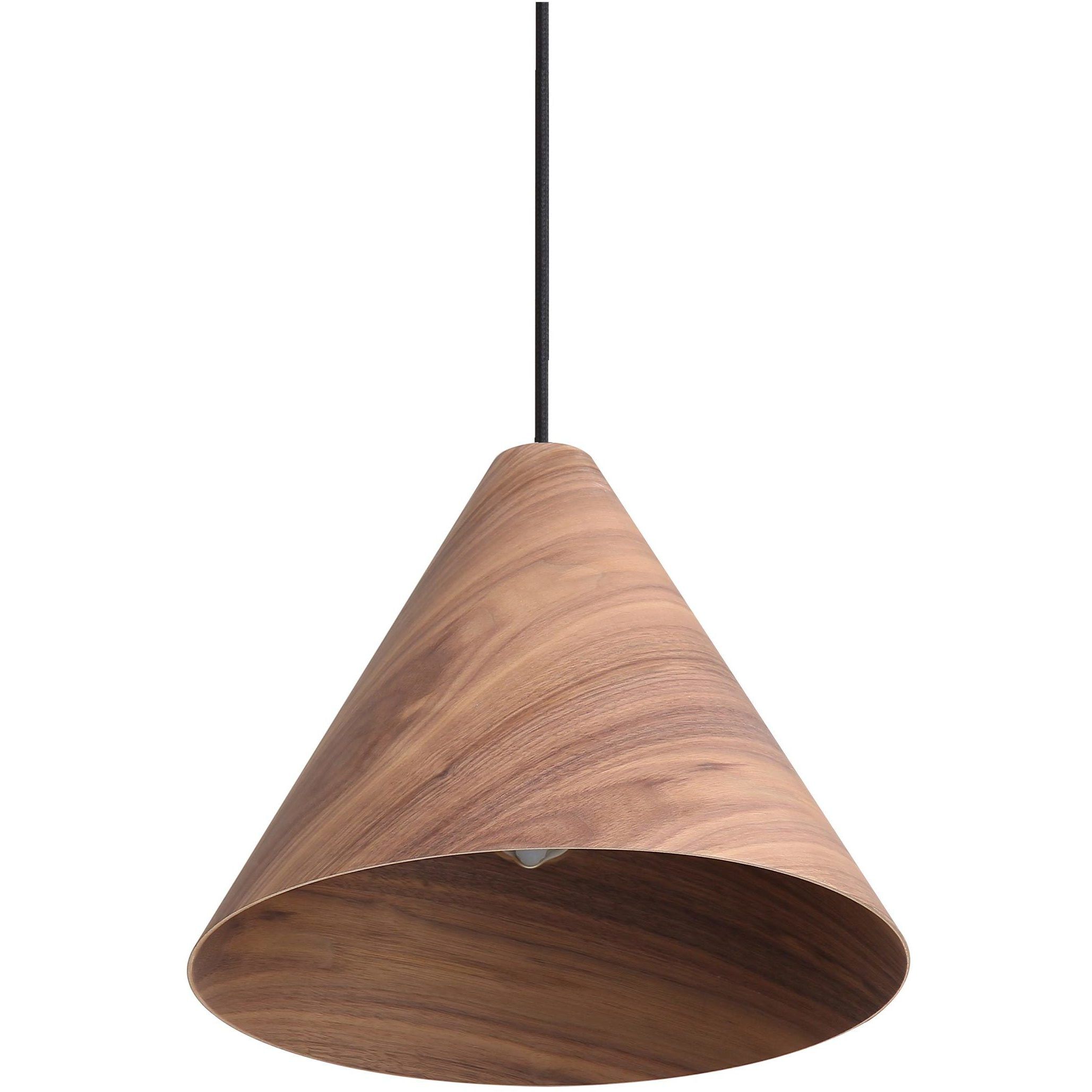 Conique Pendant Ceiling Light in Dark Walnut