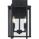 Tribeca 2 Light 15.75 inch Natural Black Outdoor Wall