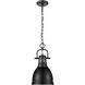 Yep Duncan 1 Light 8.88 inch Matte Black Pendant Ceiling Light, Small
