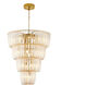 Ziva Shahi 37.38 inch 5.00 watt Titanium Gold Chandelier Ceiling Light, 4 Tier