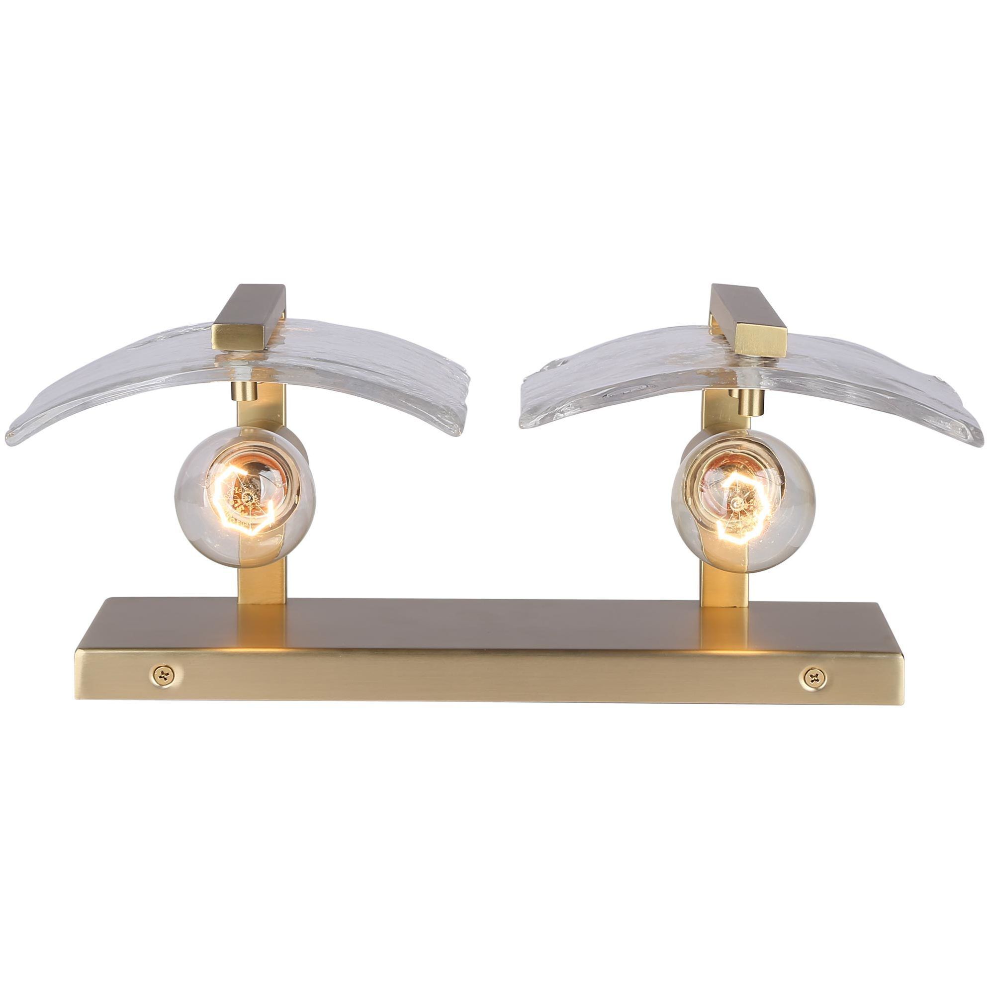 Aenon Vanity Wall Light in Brushed Champagne Brass