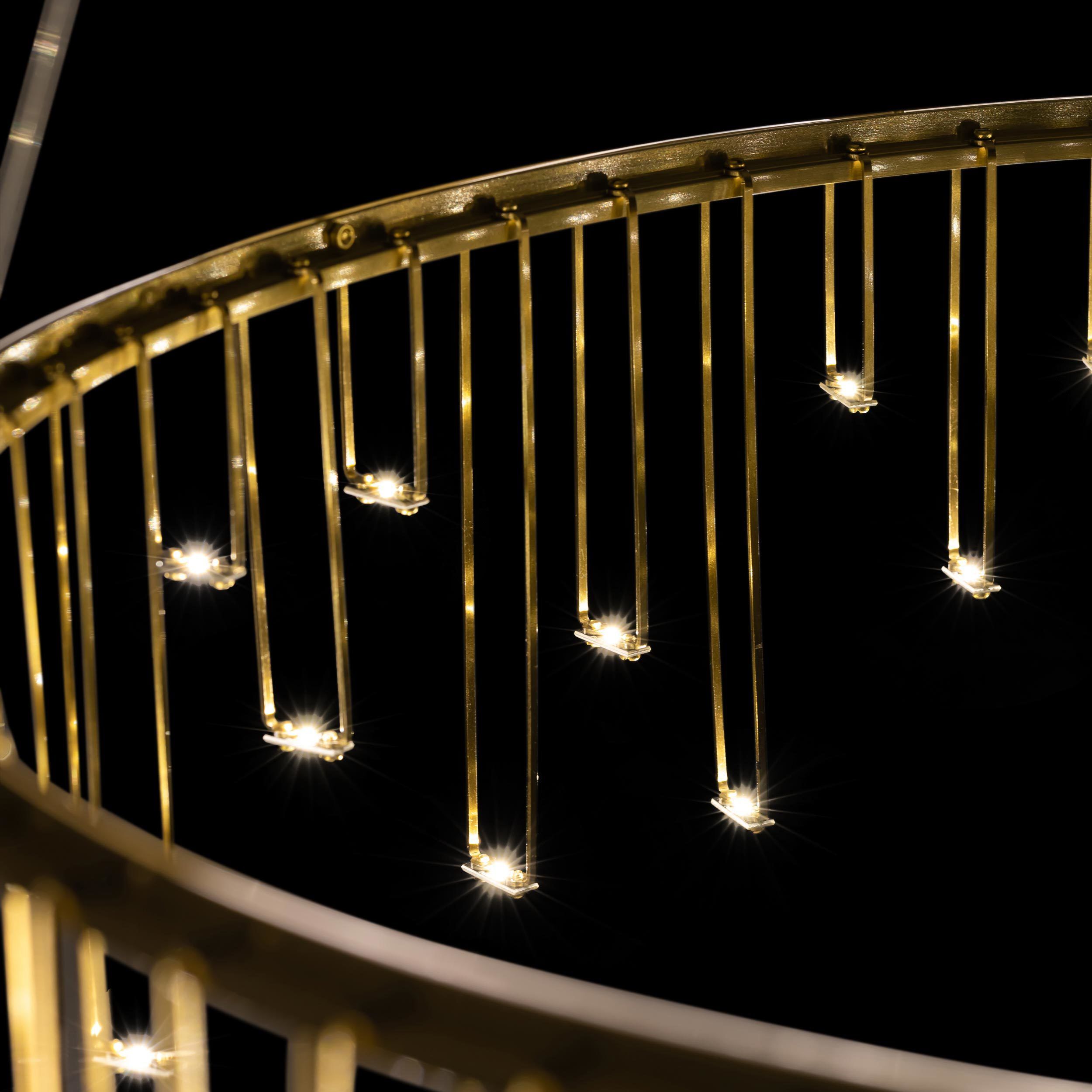 Lucerna 25.63 inch 29.46 watt Stainless Steel Gold Chandelier Ceiling Light