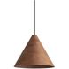 Conique 2 Light 17.75 inch Dark Walnut Pendant Ceiling Light