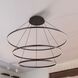 Veritas 70.88 inch 120.00 watt Sand Black Chandelier Ceiling Light, 3 Tier