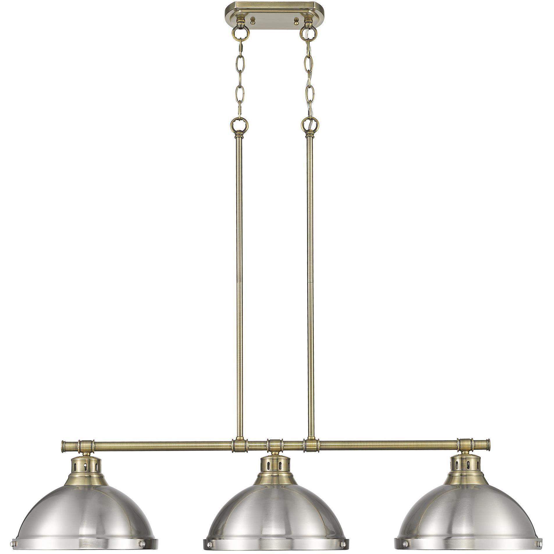 Yep Duncan Island Light Ceiling Light in Aged Brass, Pewter