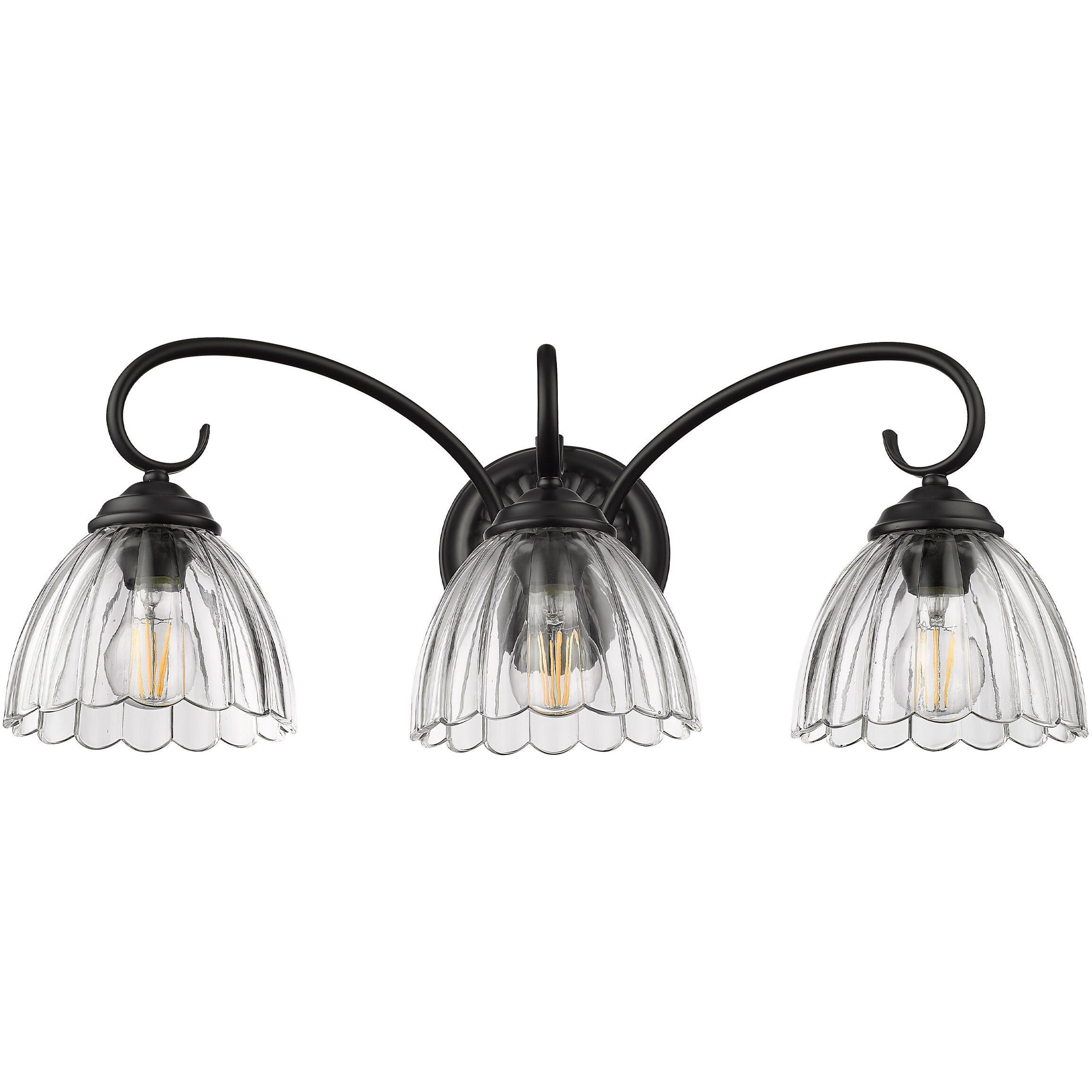 Audra Vanity Wall Light in Matte Black