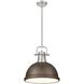 Yep Duncan 1 Light 14 inch Pewter Pendant Ceiling Light in Rubbed Bronze