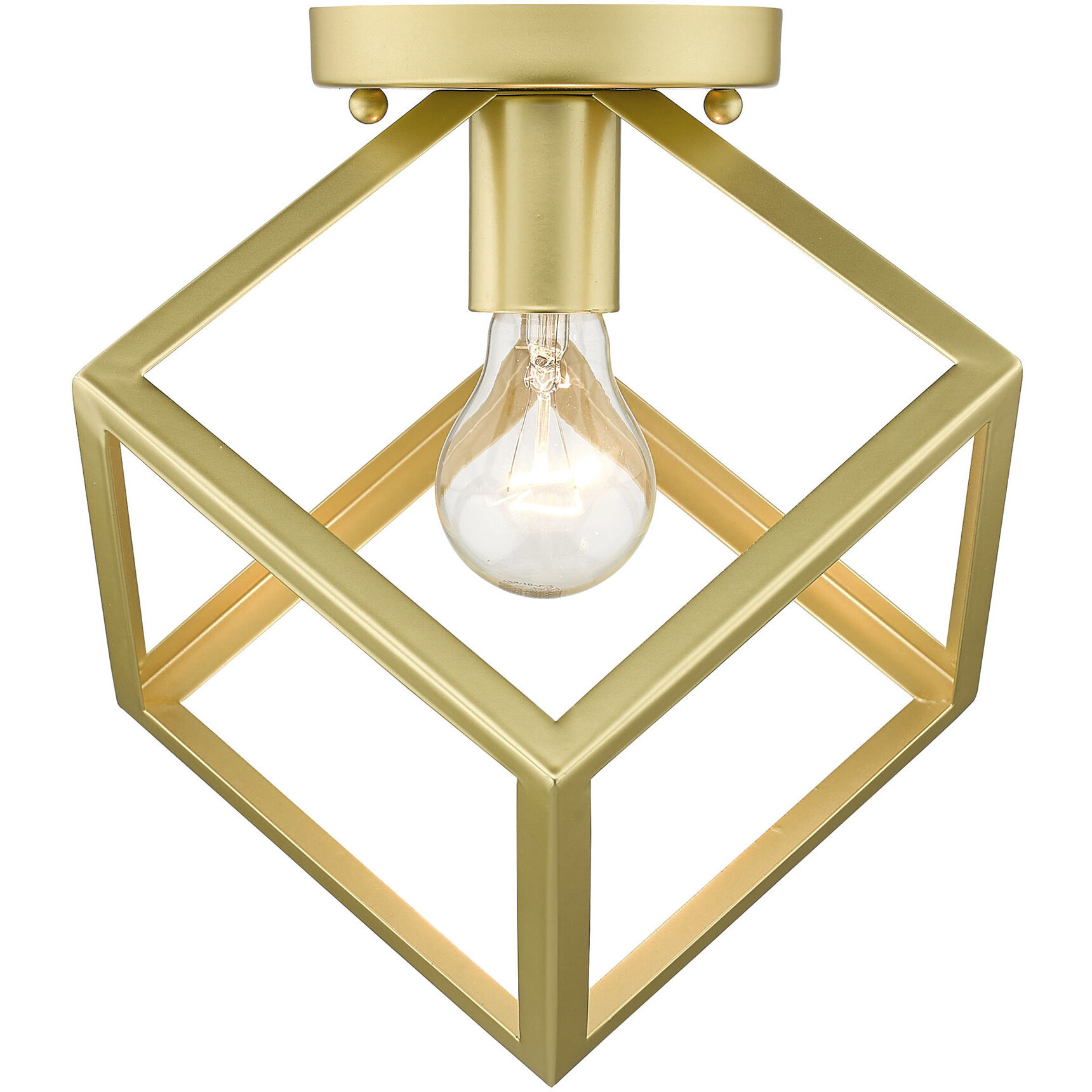Cassio 1 Light 11.25 inch Olympic Gold Flush Mount Ceiling Light