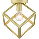 Cassio 1 Light 11.25 inch Olympic Gold Flush Mount Ceiling Light