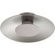 Luma LED 11.75 inch Sand Nickel Flush Mount Ceiling Light in Coffee Silver