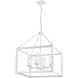 Smyth 4 Light 21 inch Natural White Chandelier Ceiling Light in Clear Glass