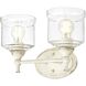Keating 2 Light 15 inch Antique Ivory Vanity Light Wall Light