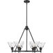 Yep Orwell 29 inch 60.00 watt Matte Black Chandelier Ceiling Light in Clear Glass