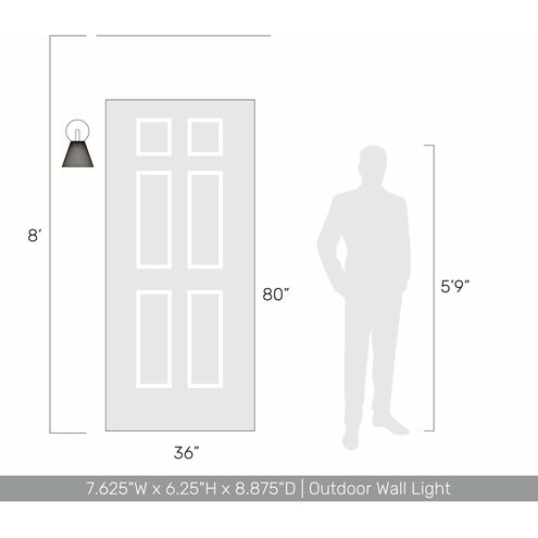 Clarus LED 6.25 inch White Sandstone Cement Outdoor Wall Sconce