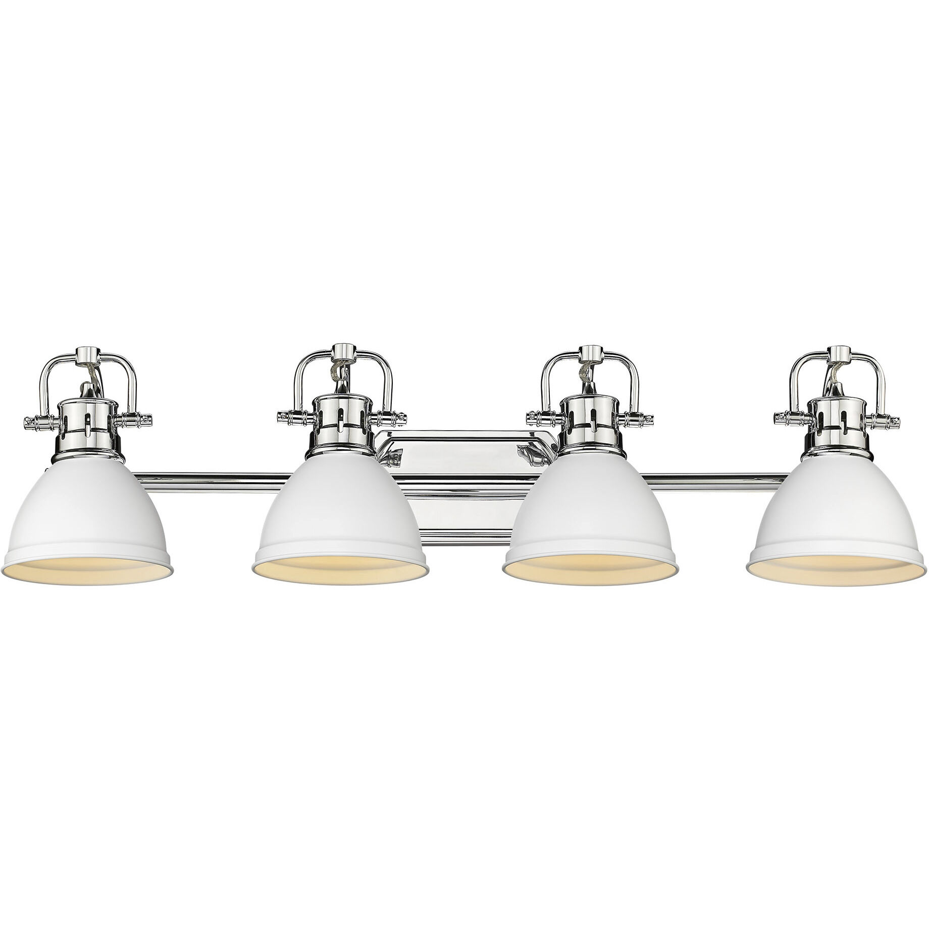 Yep Duncan Vanity Wall Light in Chrome, Matte White