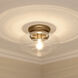 Ingalls 1 Light 12 inch Modern Brass Semi-Flush Mount Ceiling Light in Clear Glass