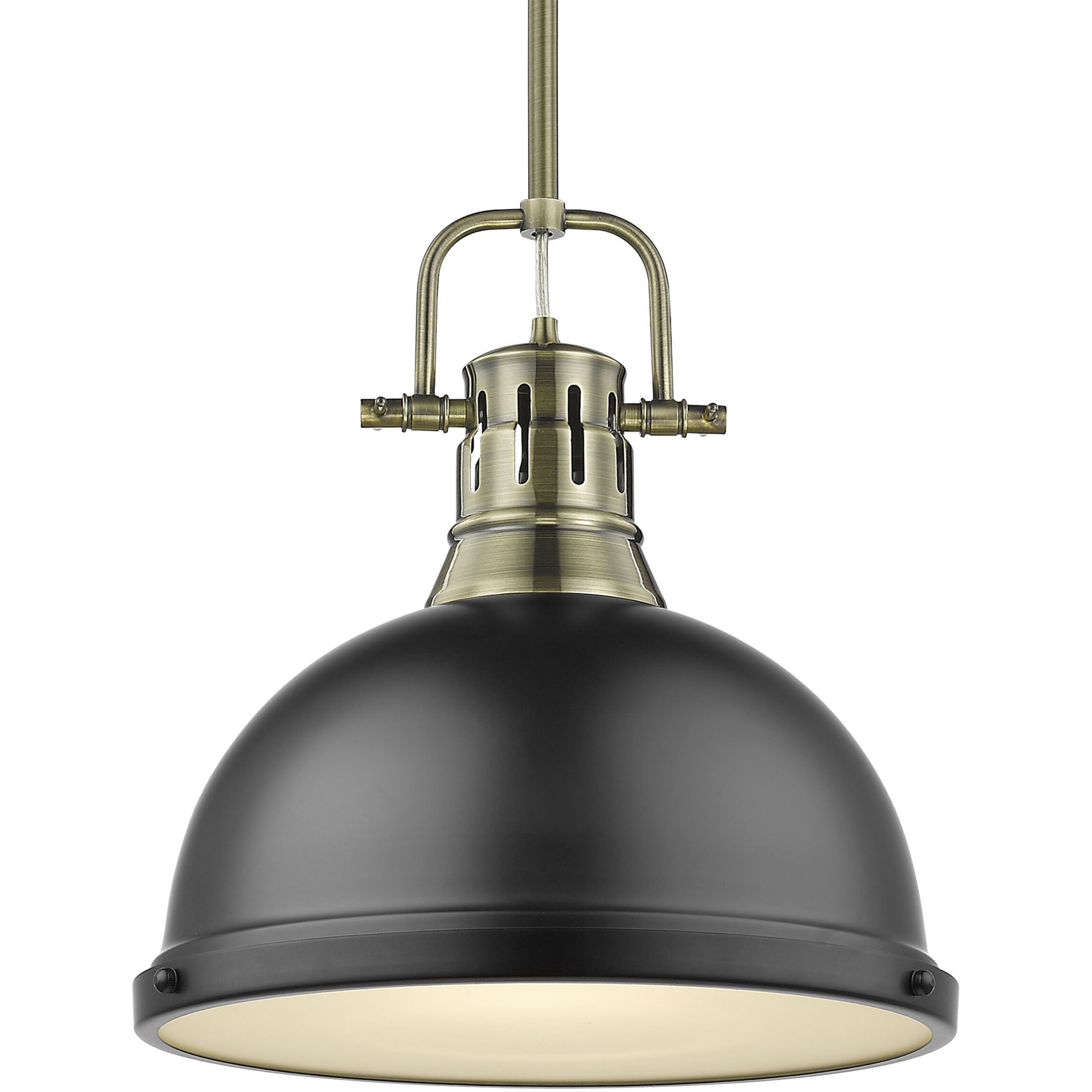 Yep Duncan Pendant Ceiling Light in Aged Brass, Matte Black, Large