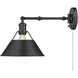 Yep Orwell 1 Light 10 inch Matte Black Swing Arm Wall Lamp Wall Light, Adjustable