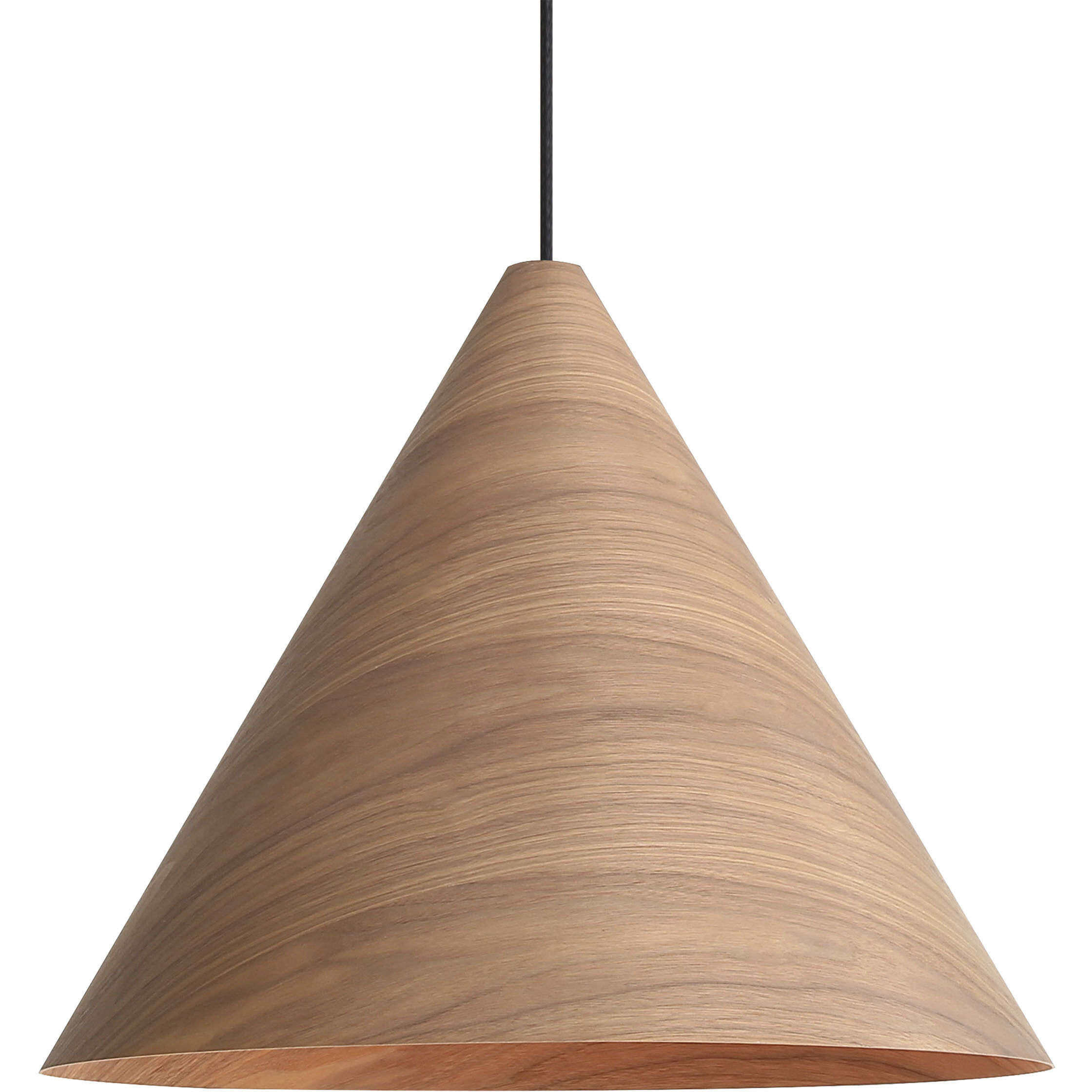 Conique Pendant Ceiling Light in Dark Walnut