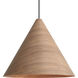 Conique Pendant Ceiling Light in Dark Walnut