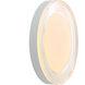 Ondulada LED 15.75 inch Sand White Flush Mount Ceiling Light in Clear Glass