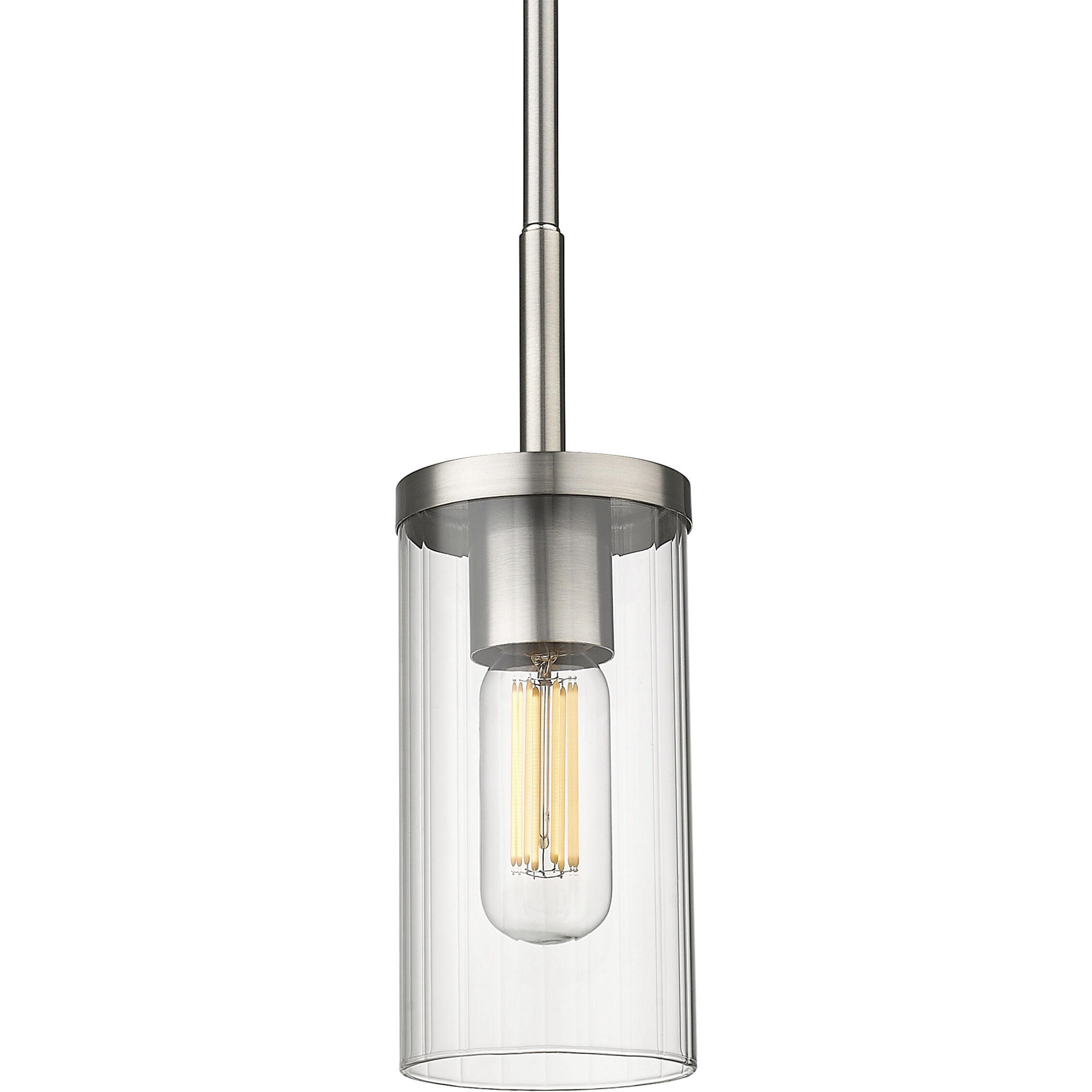 Winslett Pendant Ceiling Light in Pewter, Damp