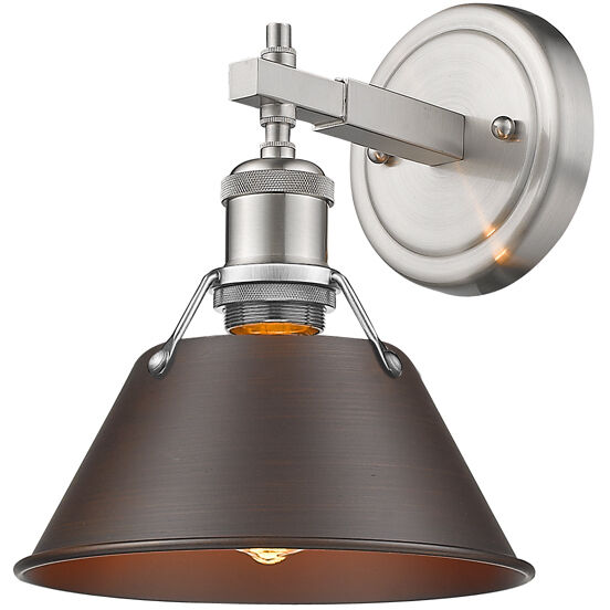 Yep Orwell Vanity Wall Light in Pewter, Rubbed Bronze