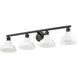Carver 4 Light 36 inch Matte Black Bath Vanity Light Wall Light