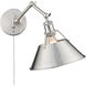 Yep Orwell 1 Light 10 inch Pewter Swing Arm Wall Lamp Wall Light, Adjustable