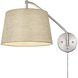 Ryleigh Articulating Wall Sconce Wall Light in Pewter, Natural Sisal